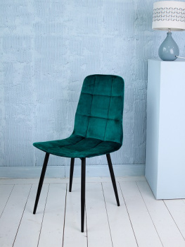Стул FORPOST Руби Лайт, 43x88x41 см, велюр конфетти изумруд, зеленый Стул FORPOST Руби Лайт, 43x88x41 см, велюр конфетти изумруд, зеленый