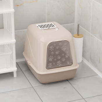 Лоток-"туалет для кошек" Закрытый-"домик" пластм. 505х390х410мм М8261 ЗПИ "Альтернатива"*1 Лоток-"туалет для кошек" Закрытый-"домик" пластм. 505х390х410мм М8261 ЗПИ "Альтернатива"*1