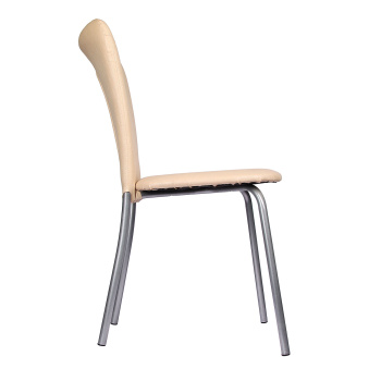 Стул FORPOST Кафе-2, 53x87x42 cм, экокожа, молочная рептилия, бежевый Стул FORPOST Кафе-2, 53x87x42 cм, экокожа, молочная рептилия, бежевый