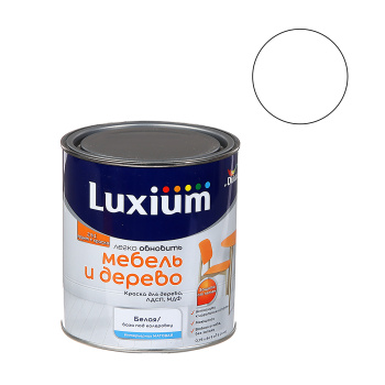Краска акриловая 0.75 л для мебели и дерева DULUX, белая база BW, матовая