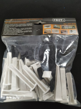 Система выравнивания плитки СВП набор Зажим "Ворота"40шт+Клин"Ворота"40шт (арт.559-4040)