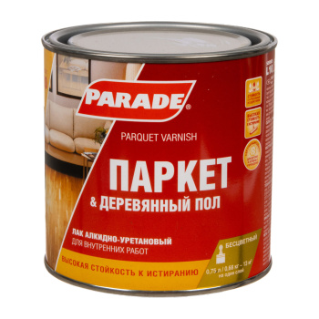 Лак алкидно-уретановый PARADE L-10, 0.75 л, паркетный, глянцевый