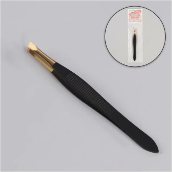 Пинцет №1 скошенный узкий 8,5см серебр пакет QF