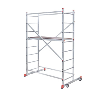 Вышка-тура алюм. "NV 1410" раб.выс.3,3м,помост1,4х0,5м,мах нагр.150кг арт.1410208 "Новая высота" *1