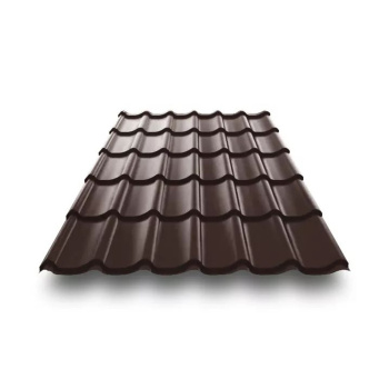 Металлочерепица "Монтеррей" В1190, 0,5 ШОКОЛАД RAL8017 1200 (1 лист=1,428 м2)