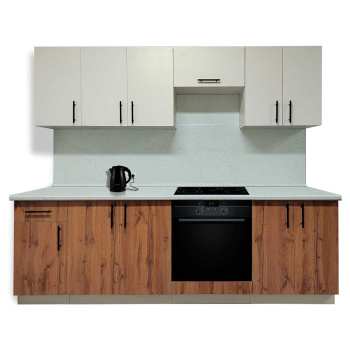 Шкаф напольный 300х850х480 мм BROZEX-WOOD Viola, с дверцей, белый / дуб вотан