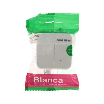 Выключатель "BLANCA" ОП 2кл. белый 6А 250В (изол.пласт.) BLNVА065001 *15/90