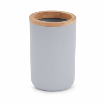 Стакан для зубных щеток "Бамбук" (серый) пластик М8054 (ЗПИ "Альтернатива") *1/18
