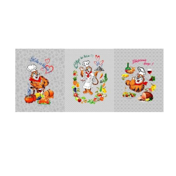 Полотенце рогожка 48*60см на хангере Тигран (ассорти) Touch *6/84