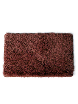 Коврик д/ванной Aquadomer "Fluffy" (60см х 100см) Коричневый FLF6 *1/50