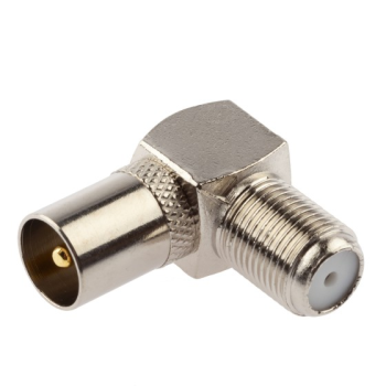 Переходник TV гнездо F - штекер TV угловой ЭРА SIMPLE Б0048298 *10/50