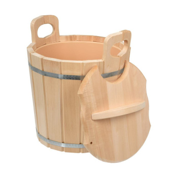 Запарник 12л. с пластик.вставкой и крышкой "Банные штучки" *1(для розницы)