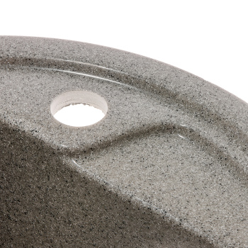 Мойка из искусственного камня AGATA AG1C3, 450х190 мм, круглая, серый, глянцевая