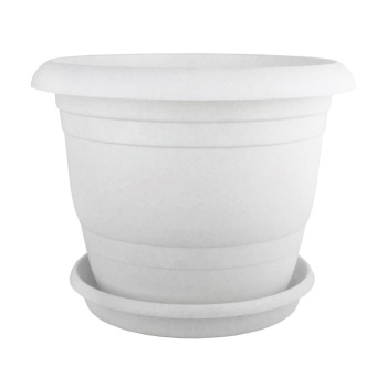 Кашпо пластм. "Toprak" 23,0л d верха 330мм h300мм с поддоном Мрамор А5260мр (Копейск)   *1/5