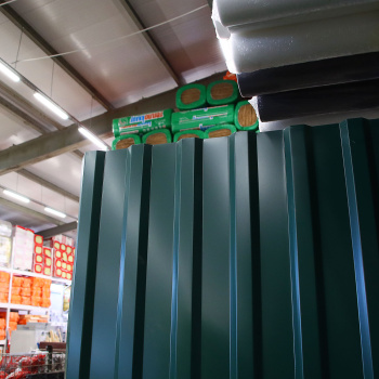 Профнастил МП-18, 1150х2000 мм, 0.45 мм, 2.3 м², зеленый