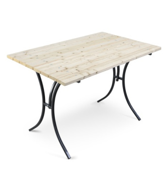 Стол деревянный на металл. каркасе "Гаден" 780х1200х755мм арт.70156858384 "LAKSI" *1