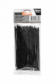 Хомут нейлон 3,0*150 черный (100шт) NovoCRAFT *1