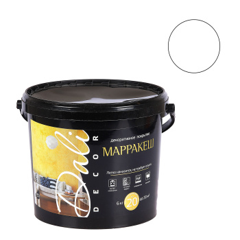Покрытие акриловое декоративное DALI-DECOR Марракеш, 6 кг, белый перламутр