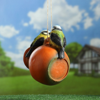 Подвесной декор - кормушка "Кувшин с птичками" 21х18х15см 4759039