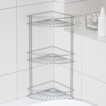 Полка 3-х ярусная угловая Slim, цвет хром   2049810