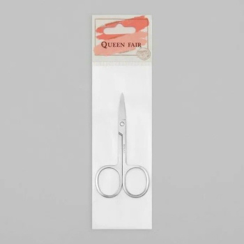 Ножницы маникюр узкие прямые 9*4см серебр пакет QF 1203263