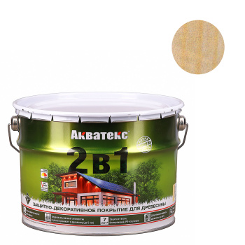 Защитно-декоративное покрытие 9 л для древесины АКВАТЕКС 2 в 1, алкидное, бесцветный Защитно-декоративное покрытие 9 л для древесины АКВАТЕКС 2 в 1, алкидное, бесцветный