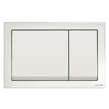 Кнопка универсальная Cersanit Enter, механическая, белый, пластик