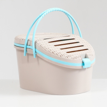 Переноска "Мур-мяу" для животных, пластик, серый 5084846