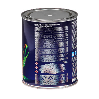 Эмаль ПФ-115 белая 0,8 кг Простокрашено *14/490