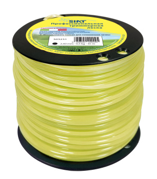 Леска 2,4мм круг 97м бобина желтый арт.303231 PROFESSIONAL SIAT *1/24