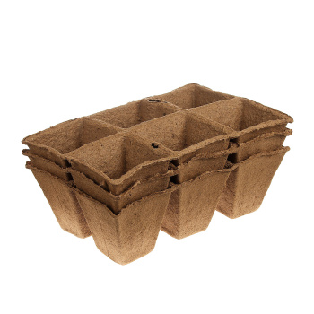 Горшочек торфяной 90*90мм квадратный (блок из 18 горшочков) *12 *