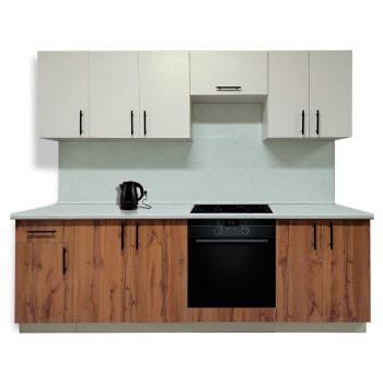 Шкаф напольный 600х850х600 мм BROZEX-WOOD Viola, с ящиком, с дверцей, белый / дуб вотан