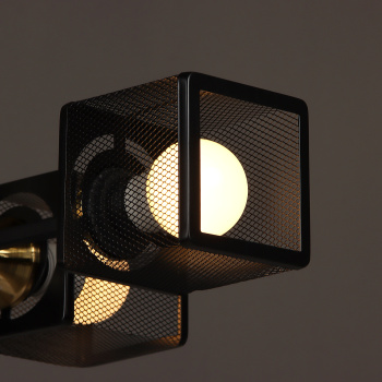 Светильник потолочный N6400/4 BK+COP 4*40W E27 220V (l-555; w-345; h-195) S=16м2 VERNER LIGHTING *1