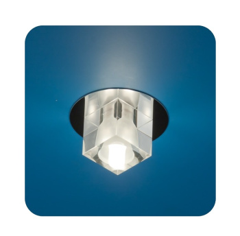 Светильник встраиваемый Ice 12 3 05 c огран.стеклом куб хром G4 *1