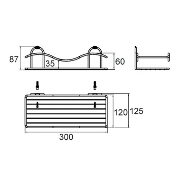 Полка прямая, проволока стальная, 04, Milardo, 304W000M44