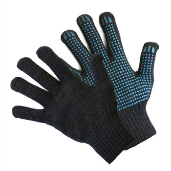 Перчатки рабочие ХБ с ПВХ  Черные Особопрочные DGL014K (А.Д.М.) Перчатки рабочие ХБ с ПВХ  Черные Особопрочные DGL014K (А.Д.М.)