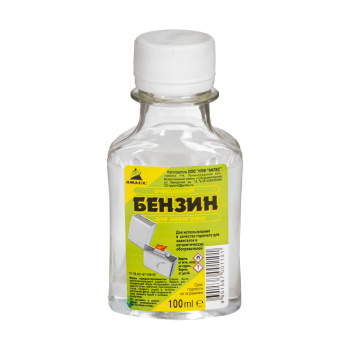 Бензин д/зажигалок 100 мл. флакон БЕЗ дозатора (Анлес) *35 Бензин д/зажигалок 100 мл. флакон БЕЗ дозатора (Анлес) *35