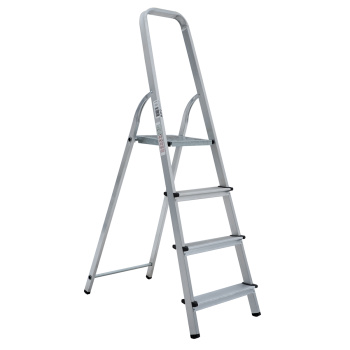 Стремянка алюминиевая 4 ступени, выс.верхн. площ.0,81м NV1110 арт.1110104 "Новая высота" *1