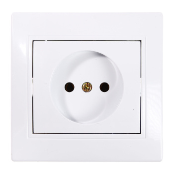 Розетка Intro Plano СП 1-мест. белая сз 2P+E Schuko 16А-250В IP20 1-202-01
