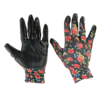 Перчатки садовые нейлон с нитриловым покрытием Микс (арт. 4382) *12/120 Перчатки садовые нейлон с нитриловым покрытием Микс (арт. 4382) *12/120