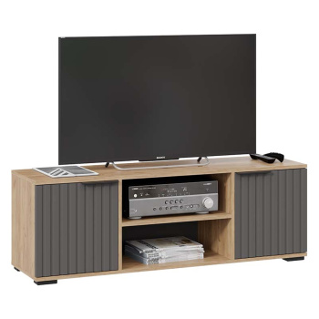 Тумба под ТВ 1711*374*452 (Дуб крафт золотой/Графит матовый) Хилтон*1