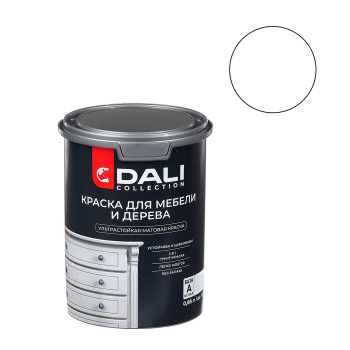 Краска акриловая для мебели и дерева Dali Collection 0,85 л База А белая *1/6