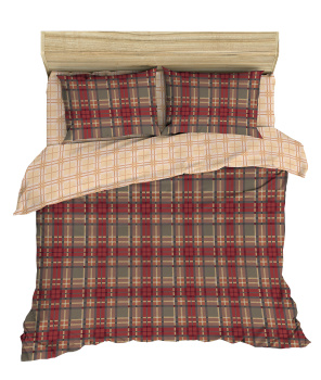 Постельное белье евро бязь Василиса 70028/1 Тартан, наволочки 70*70 - 2шт *1/5