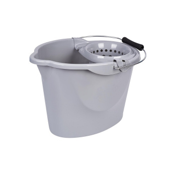 яяяВедро д/мытья пола пластм. со вставкой для Отжима 12л овальн.,Мет.р."Vogue" Серебр.SV3827СБ*1/12