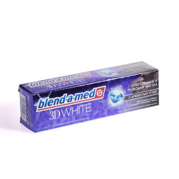 Зубная паста БЛЕНД-А-МЕД 3D White Отбеливание и глубокая чистка с Древесным углем 100 мл