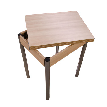 Стол расклад.ломберный МИНИ ЛДСП Ясень шимо светлый + 4 опоры металл. 40мм Металлик*1