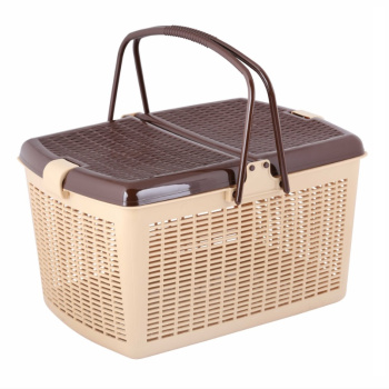 Корзина для пикника пластм. 450х300х240 Св-Коричневый М1539 (ЗПИ "Альтернатива") *1/6 Корзина для пикника пластм. 450х300х240 Св-Коричневый М1539 (ЗПИ "Альтернатива") *1/6