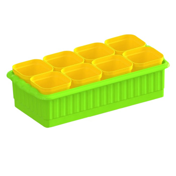 Набор стаканов 250 мл для рассады Радиан, 8 шт., поддон 32.2х16.6х9 см, пластик