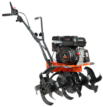 Культиватор бензиновый PATRIOT P 700 4Т 7л.с бак 3,6л ширина глубина обработки 80/30см 2скор