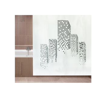 Штора для ванной "Aquadomer" п/эстер 180*180см "Цифровая печать" с кольцами, утяжелит. XT-053 *1/24